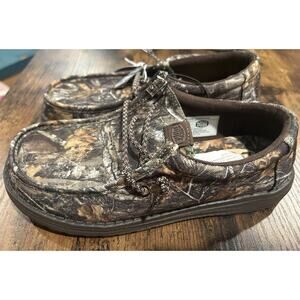 NEW Hey Dude Wally Camouflage Linen Slip-On Stretch Sneaker Shoes J4